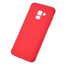 Чехол накладка для SAMSUNG Galaxy A5 2018 (SM-A530), силикон, плетение, цвет красный Чехол накладка для SAMSUNG Galaxy A5 2018 (SM-A530), силикон, плетение, цвет красный