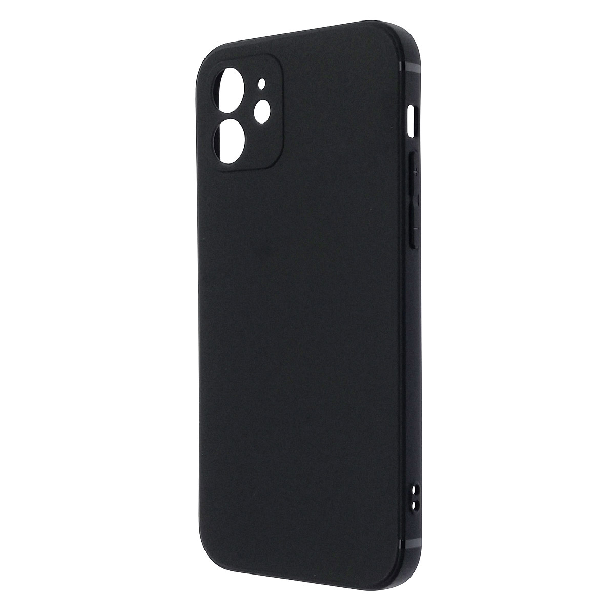 Чехол накладка для APPLE iPhone 12, силикон, матовый, цвет черный