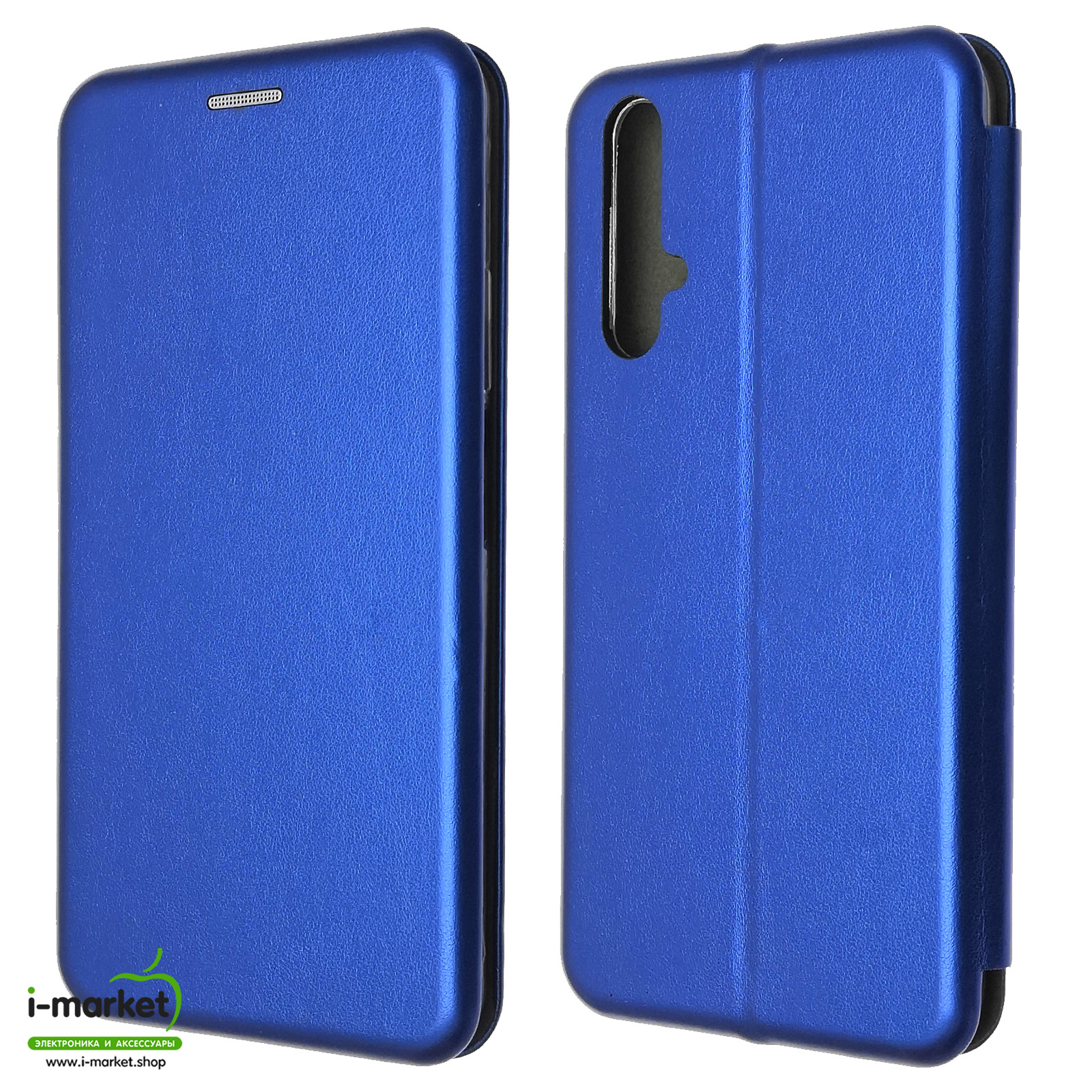 Чехол книжка STYLISH для HUAWEI Honor 20 (YAL-L21), Nova 5T, экокожа, визитница, цвет синий Чехол книжка STYLISH для HUAWEI Honor 20 (YAL-L21), Nova 5T, экокожа, визитница, цвет синий