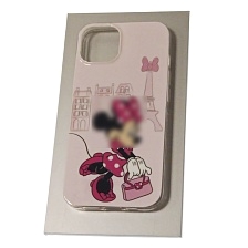 Чехол накладка для APPLE iPhone 13 (6.1), силикон, рисунок Мышка в Париже Чехол накладка для APPLE iPhone 13 (6.1), силикон, рисунок Мышка в Париже
