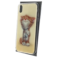 Чехол накладка для APPLE iPhone XR, силикон, рисунок Кот с стетоскопом Чехол накладка для APPLE iPhone XR, силикон, рисунок Кот с стетоскопом