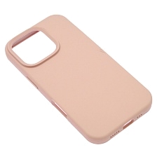 Чехол накладка Silicone Case для APPLE iPhone 16 Pro, силикон, бархат, цвет розовый песок