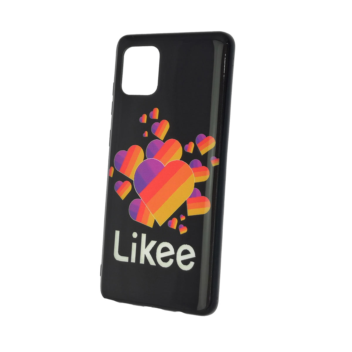 Чехол накладка для SAMSUNG Galaxy A81 (SM-AN815F), Note 10 Lite (SM-N770), силикон, рисунок Likee Black.
