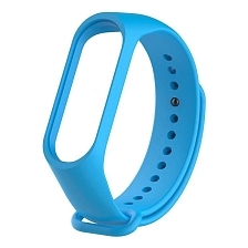 Ремешок на запястье, браслет для XIAOMI Mi Band 3, 4, силикон, цвет голубой Ремешок на запястье, браслет для XIAOMI Mi Band 3, 4, силикон, цвет голубой