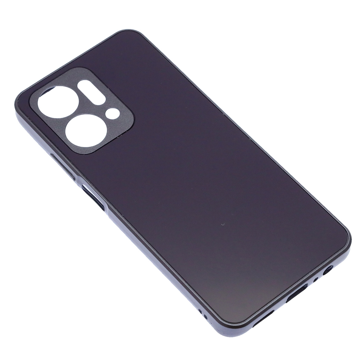 Чехол накладка для Honor X7a, Honor X7a Plus, защита камеры, силикон, пластик, цвет темно фиолетовый Чехол накладка для Honor X7a, Honor X7a Plus, защита камеры, силикон, пластик, цвет темно фиолетовый