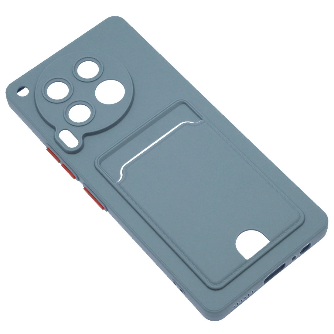 Чехол накладка BUTTON для TECNO Camon 30 4G, защита камеры, силикон, отдел для карт, цвет космический серый Чехол накладка BUTTON для TECNO Camon 30 4G, защита камеры, силикон, отдел для карт, цвет космический серый