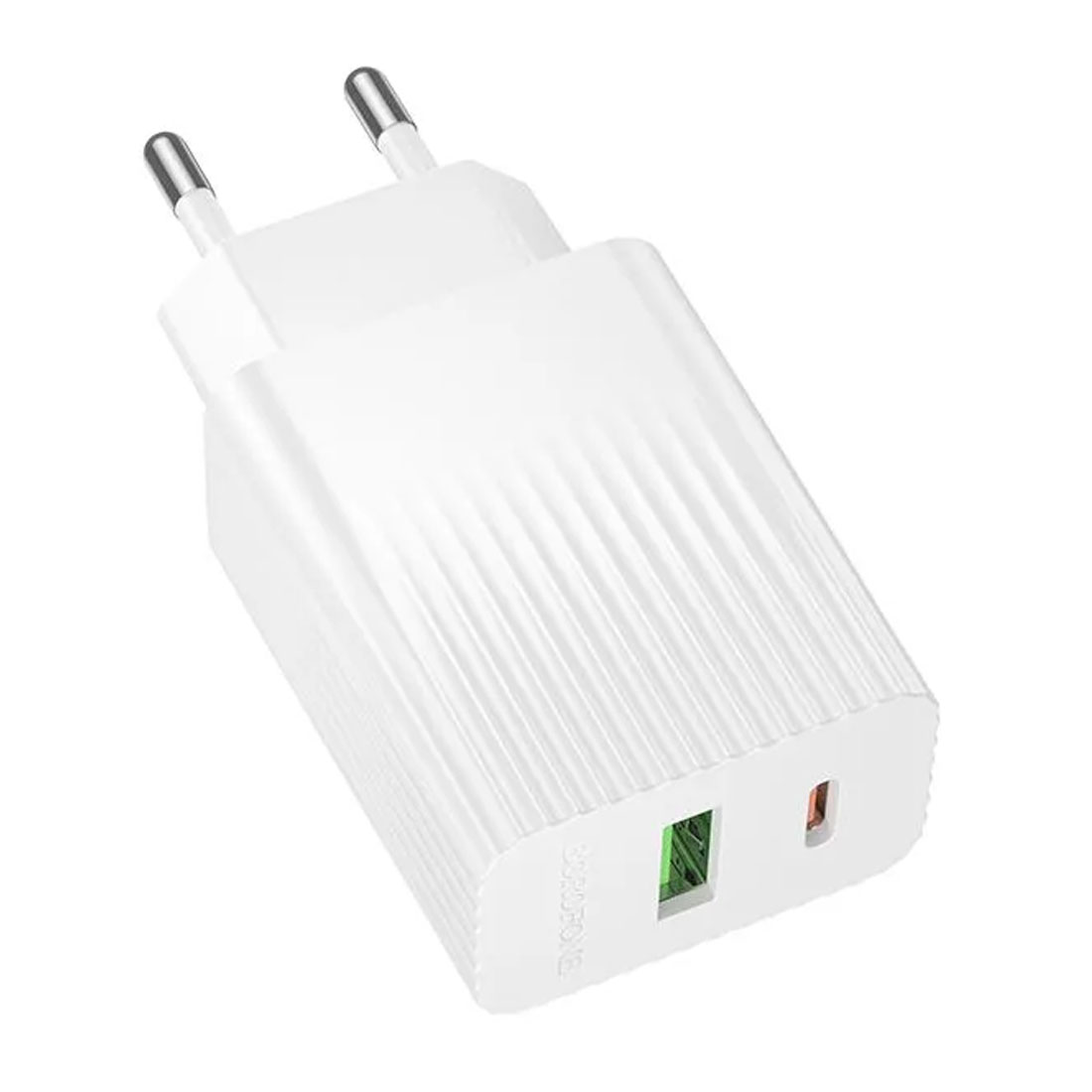 СЗУ (Сетевое зарядное устройство) BOROFONE BAS76A Source, 1 USB Type C, 1 USB A, PD30W, QC3.0, цвет белый
