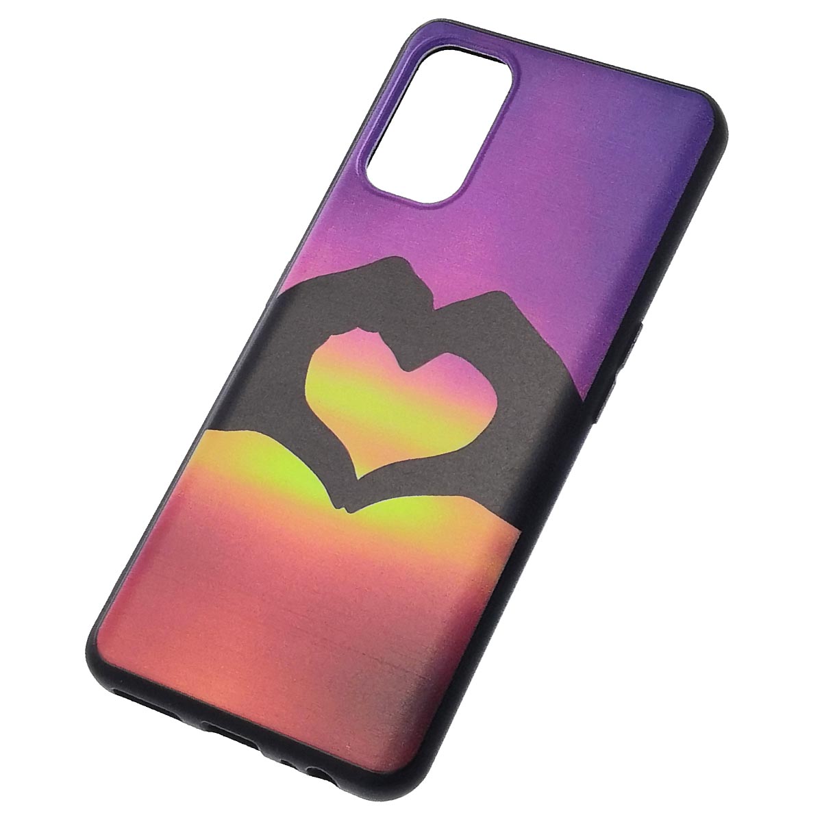 Чехол накладка для Realme 7 Pro, силикон, рисунок сердце из рук Чехол накладка для Realme 7 Pro, силикон, рисунок сердце из рук