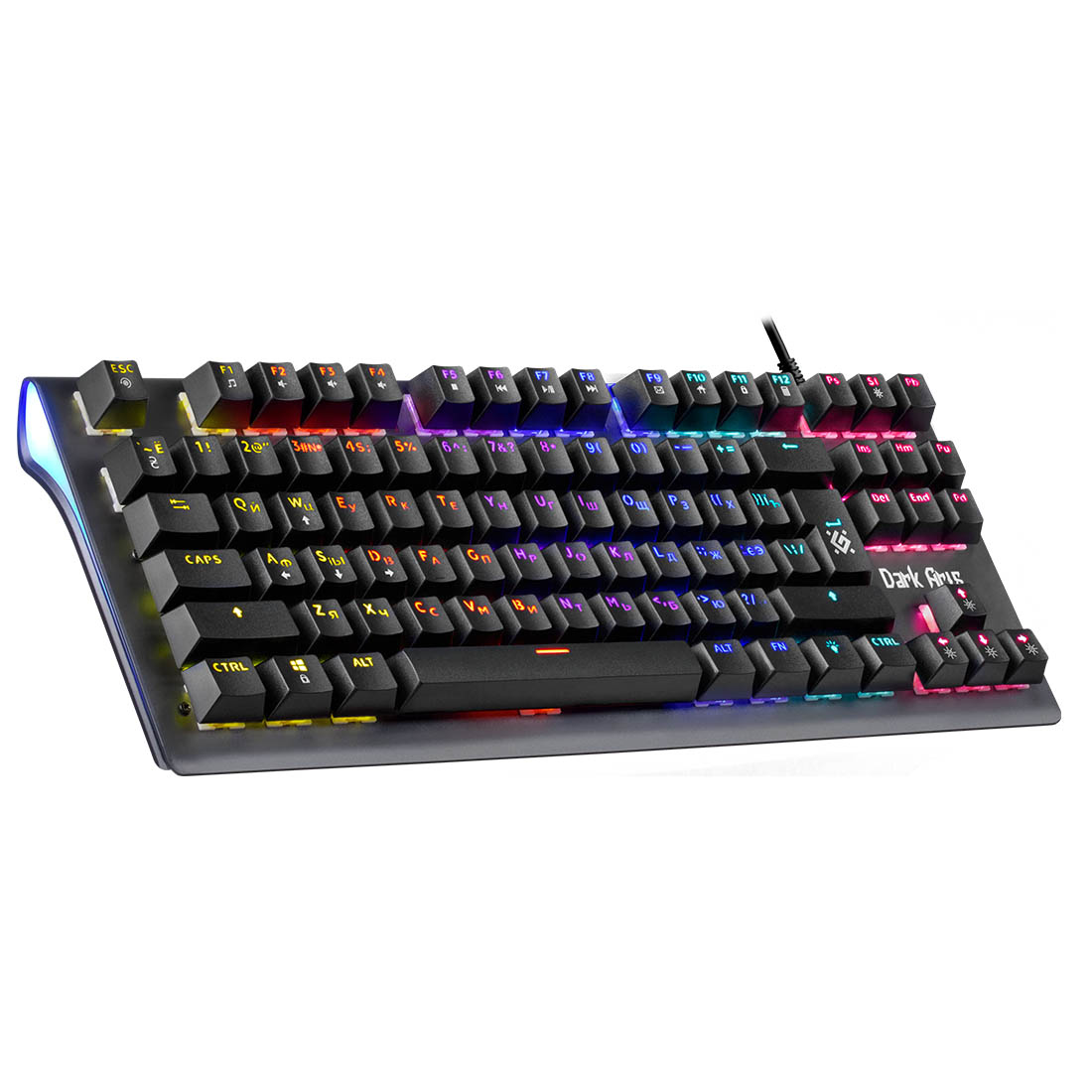 Игровая клавиатура DEFENDER Dark Arts GK-375, механическая, проводная, подсветка, цвет черный Игровая клавиатура DEFENDER Dark Arts GK-375, механическая, проводная, подсветка, цвет черный