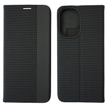 Чехол книжка MESH для Realme C55, текстиль, силикон, бархат, визитница, цвет черный Чехол книжка MESH для Realme C55, текстиль, силикон, бархат, визитница, цвет черный