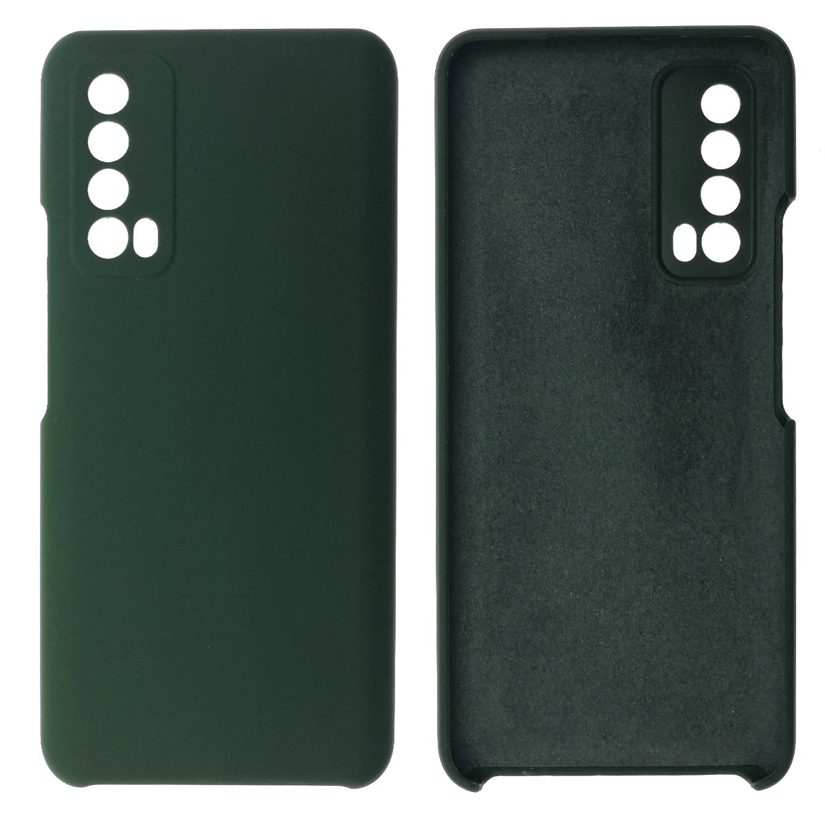Чехол накладка Silicon Cover для HUAWEI P Smart 2021, силикон, бархат, цвет темно зеленый Чехол накладка Silicon Cover для HUAWEI P Smart 2021, силикон, бархат, цвет темно зеленый