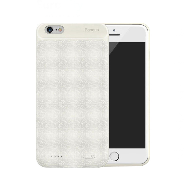 Чехол аккумулятор, Power Bank BASEUS для APPLE iPhone 6, 6 plus, 7300 mAh, цвет белый (уценка)