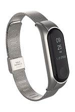 Миланская петля для фитнес трекера Mi Band 3, 4, металлический, цвет серебристый Миланская петля для фитнес трекера Mi Band 3, 4, металлический, цвет серебристый