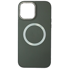 Чехол накладка с поддержкой MagSafe для APPLE iPhone 13 Pro Max (6.7"), силикон, пластик, цвет темно серый Чехол накладка с поддержкой MagSafe для APPLE iPhone 13 Pro Max (6.7"), силикон, пластик, цвет темно серый