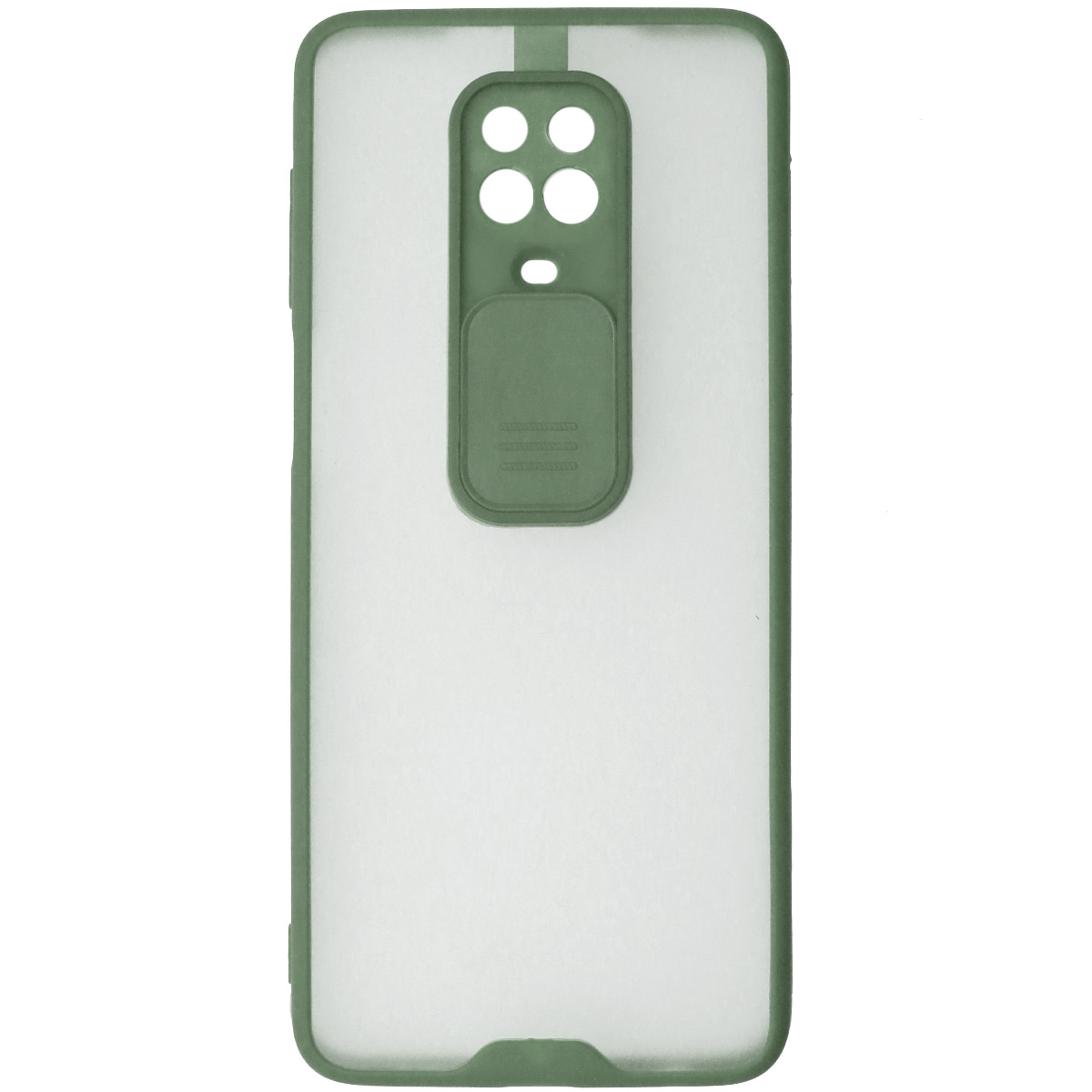 Чехол накладка LIFE TIME для XIAOMI Redmi Note 9 Pro, Redmi Note 9S, силикон, пластик, матовый, со шторкой для защиты задней камеры, цвет окантовки хвойный
