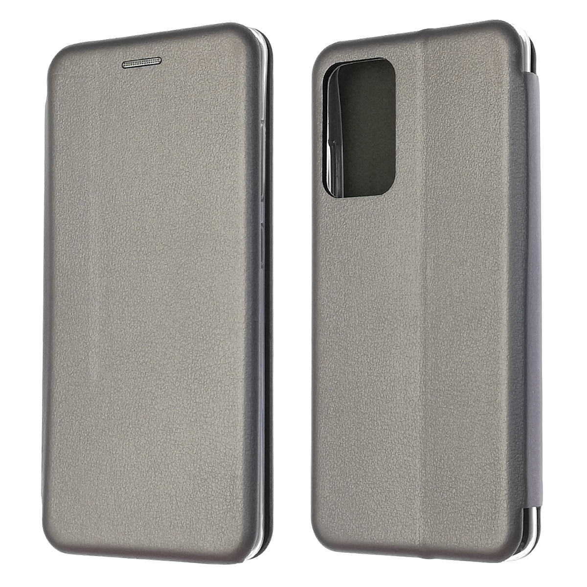 Чехол книжка STYLISH для SAMSUNG Galaxy A52 (SM-A525), экокожа, визитница, цвет серебристый