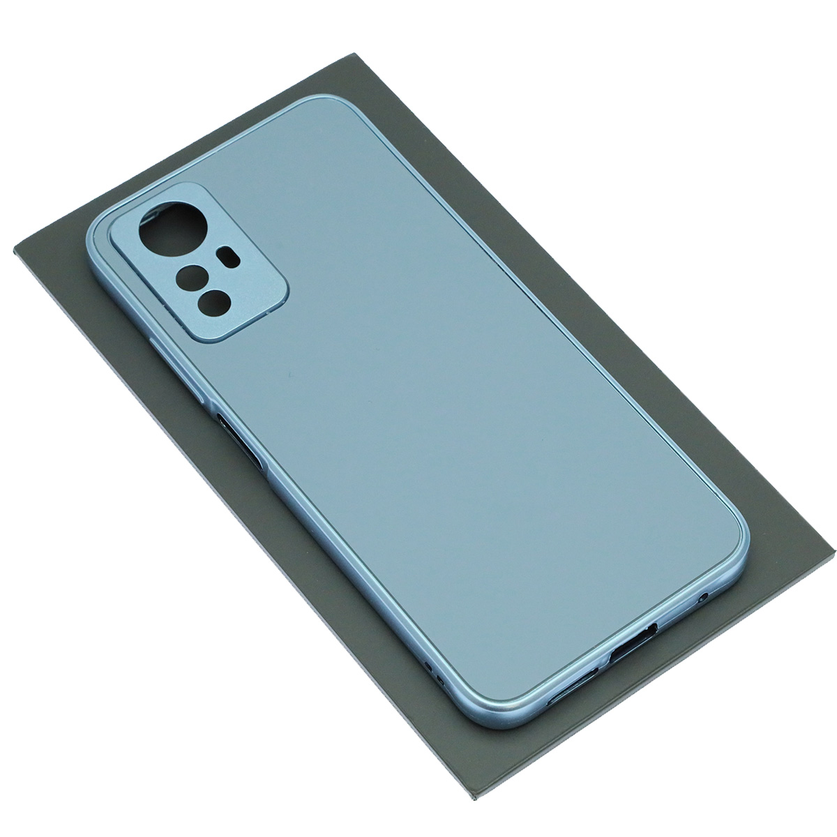 Чехол накладка для XIAOMI Redmi Note 12S, защита камеры, силикон, пластик, цвет серо голубой Чехол накладка для XIAOMI Redmi Note 12S, защита камеры, силикон, пластик, цвет серо голубой