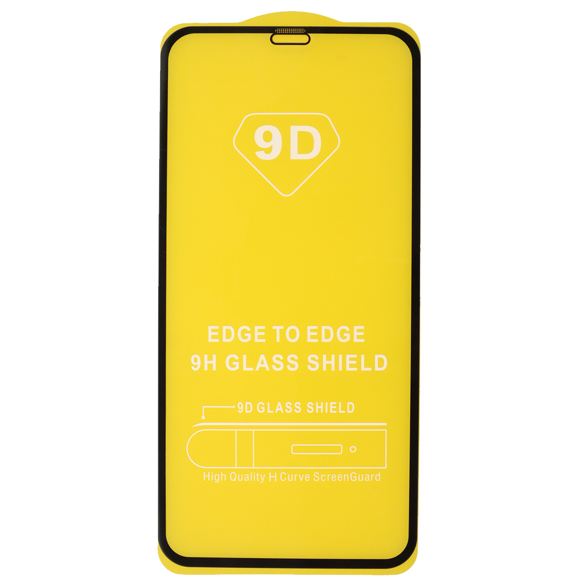 Защитное стекло 9D для APPLE iPhone XR, iPhone 11, цвет окантовки черный