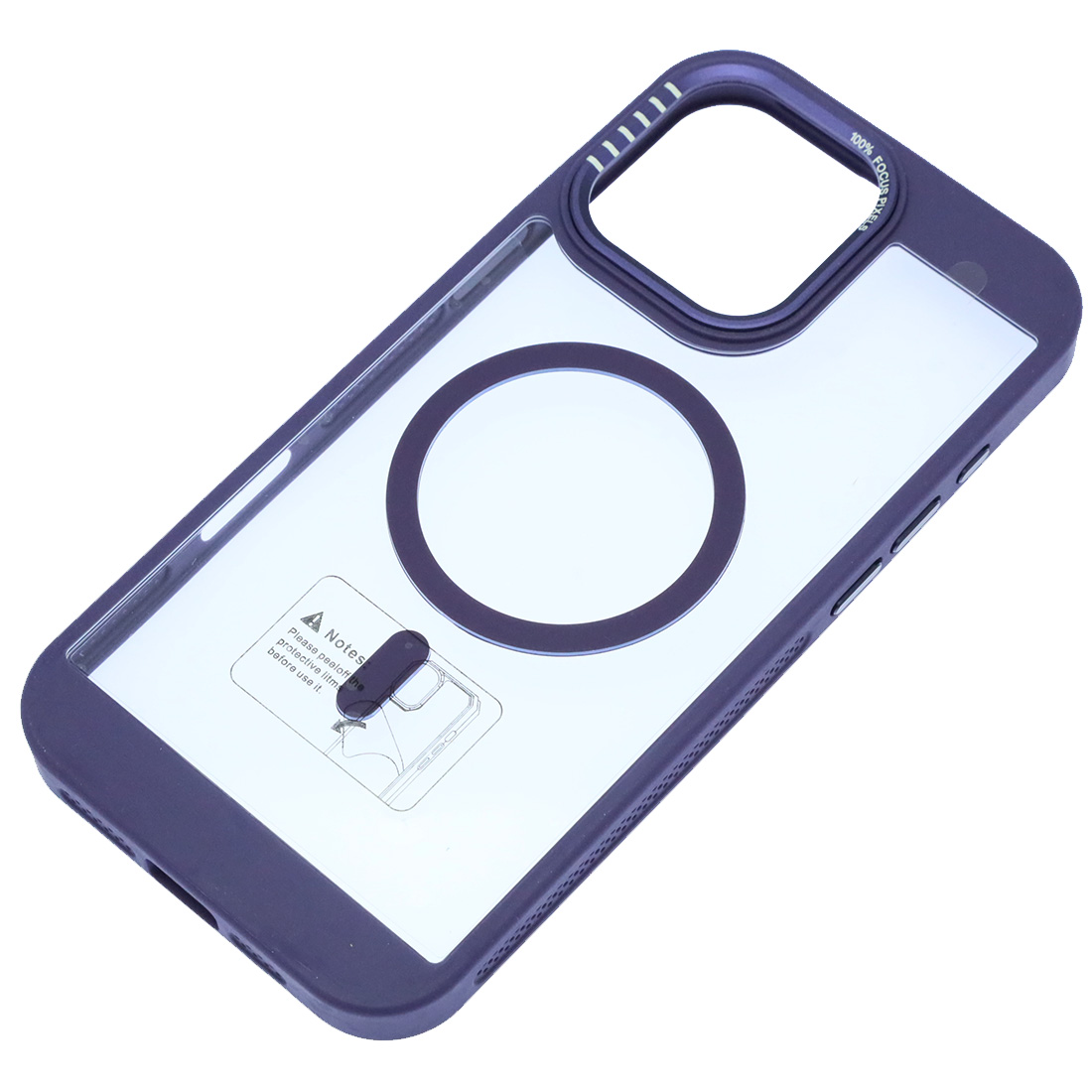 Чехол накладка с поддержкой MagSafe для APPLE iPhone 16 Pro Max (6.9"), силикон, пластик, цвет окантовки темно фиолетовый
