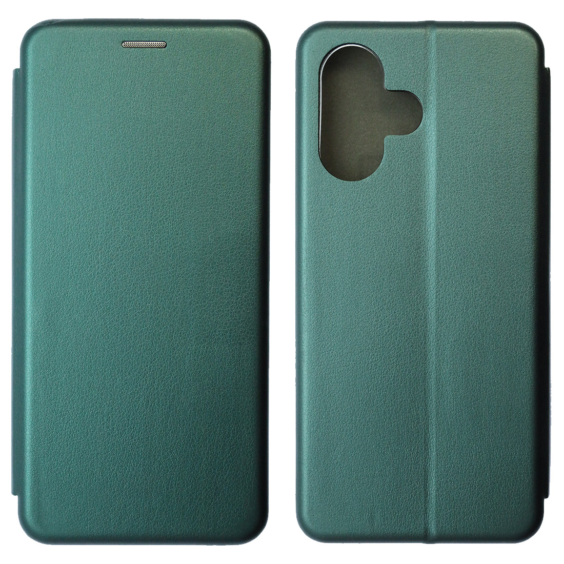 Чехол книжка STYLISH для INFINIX HOT 30 Play, экокожа, визитница, цвет темно зеленый