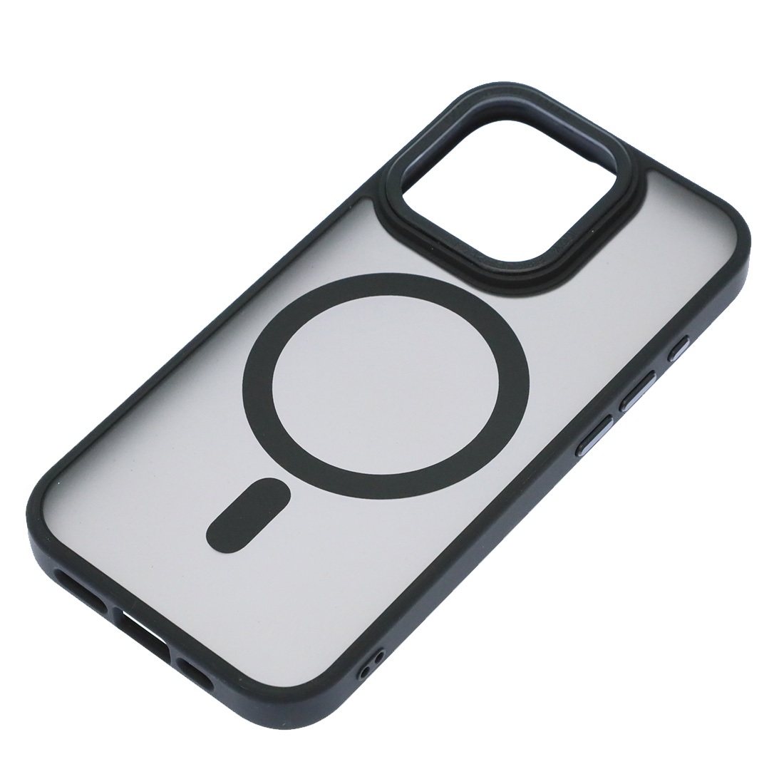Чехол накладка Camelia с поддержкой MagSafe для APPLE iPhone 15 Pro, силикон, матовый, цвет черный Чехол накладка Camelia с поддержкой MagSafe для APPLE iPhone 15 Pro, силикон, матовый, цвет черный