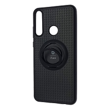 Чехол накладка iFace для HUAWEI Y6P (MED-LX9N), силикон, кольцо держатель, цвет черный.
