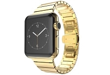 Ремешок для Apple Watch блочный нержавеющая сталь 38 mm цвет золотой. Ремешок для Apple Watch блочный нержавеющая сталь 38 mm цвет золотой.