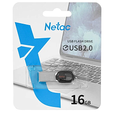 Флешка 16Gb Netac UM2 NT03UM2N-016G-20BK, USB 2.0, цвет серебристый