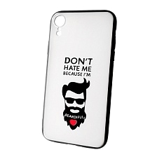 Чехол накладка для APPLE iPhone XR, силикон, рисунок DON'T HATE MI BECAUSE I'M. Чехол накладка для APPLE iPhone XR, силикон, рисунок DON'T HATE MI BECAUSE I'M.