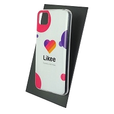 Чехол накладка Vinil для HUAWEI Honor 9S (DUA-LX9), Y5P 2020, силикон, рисунок Likee, цвет белый Чехол накладка Vinil для HUAWEI Honor 9S (DUA-LX9), Y5P 2020, силикон, рисунок Likee, цвет белый