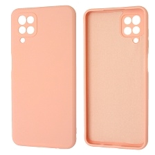 Чехол накладка для SAMSUNG Galaxy A12 4G (SM-A125), M12 (SM-A125F), силикон, бархат, цвет розовый песок Чехол накладка для SAMSUNG Galaxy A12 4G (SM-A125), M12 (SM-A125F), силикон, бархат, цвет розовый песок