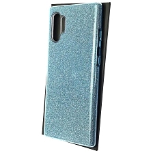 Чехол накладка Shine для SAMSUNG Galaxy Note 10 Plus (SM-N975), силикон, блестки, цвет голубой Чехол накладка Shine для SAMSUNG Galaxy Note 10 Plus (SM-N975), силикон, блестки, цвет голубой