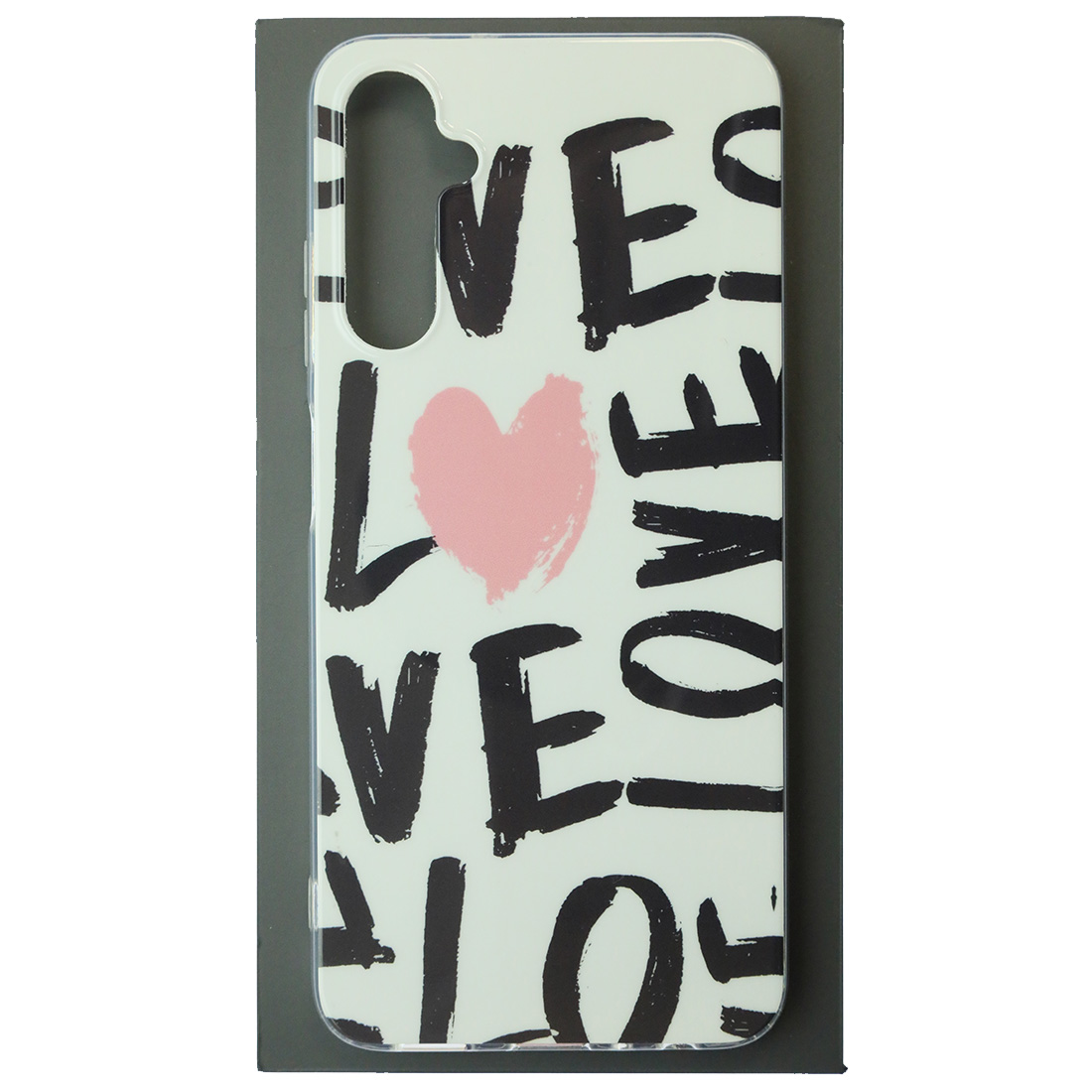 Чехол накладка для SAMSUNG Galaxy A05s, силикон, глянцевый, рисунок LOVE