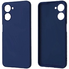 Чехол накладка NANO для Realme 10 4G, силикон, бархат, цвет темно синий Чехол накладка NANO для Realme 10 4G, силикон, бархат, цвет темно синий