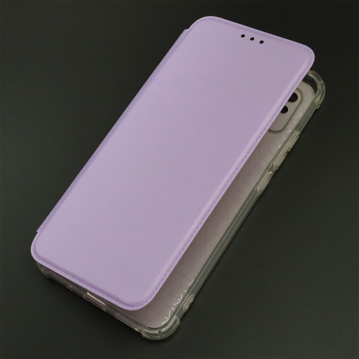 Чехол книжка для XIAOMI Redmi 9A, экокожа, визитница, цвет сиреневый Чехол книжка для XIAOMI Redmi 9A, экокожа, визитница, цвет сиреневый