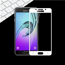 Защитное стекло "С рамкой" SAMSUNG A310F (A3 2016) Белое.