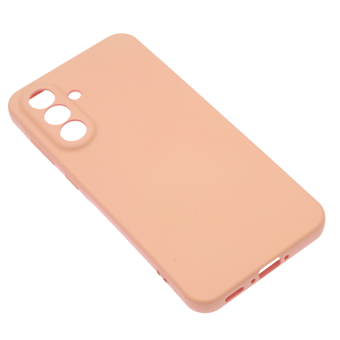 Чехол накладка Silicon Cover для SAMSUNG Galaxy A56, защита камеры, силикон, бархат, цвет розовый песок