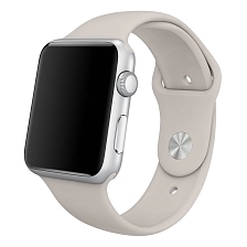 Ремешок для Apple Watch спортивный "Sport", размер 42-44 mm, цвет каменно-серый. Ремешок для Apple Watch спортивный "Sport", размер 42-44 mm, цвет каменно-серый.