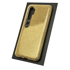 Чехол накладка Shine для XIAOMI Mi Note 10 Pro, Mi Note 10, Mi CC9 Pro, силикон, блестки, цвет золотистый Чехол накладка Shine для XIAOMI Mi Note 10 Pro, Mi Note 10, Mi CC9 Pro, силикон, блестки, цвет золотистый