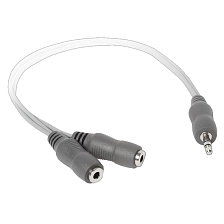 Аудио разветвитель Techlink Jack 3.5 M на 2 Jack 3.5 F, цвет серый