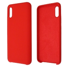Чехол накладка Silicon Cover для XIAOMI Redmi 9A, силикон, бархат, цвет красный Чехол накладка Silicon Cover для XIAOMI Redmi 9A, силикон, бархат, цвет красный