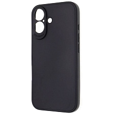 Чехол накладка для APPLE iPhone 16, защита камеры, силикон, цвет черный Чехол накладка для APPLE iPhone 16, защита камеры, силикон, цвет черный