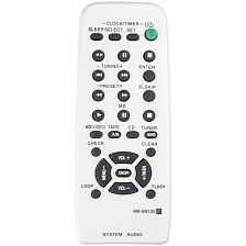 Пульт ДУ для SONY RM-SR100 (SYSTEM AUDIO) подходит к следующим моделям: MHC-BX5CEU. Пульт ДУ для SONY RM-SR100 (SYSTEM AUDIO) подходит к следующим моделям: MHC-BX5CEU.