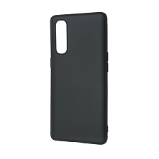 Чехол накладка для OPPO Reno 3 Pro, силикон, матовый, цвет черный.