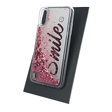 Чехол накладка TransFusion для SAMSUNG Galaxy A01 (SM-A015F), силикон, переливашка, рисунок Smile.
