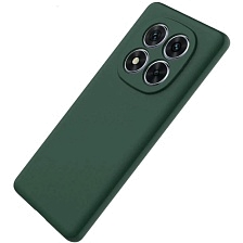 Чехол накладка NANO для XIAOMI Redmi Note 15, защита камеры, силикон, бархат, цвет темно зеленый