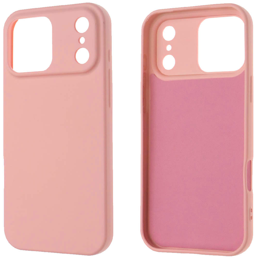 Чехол накладка Silicone Case для APPLE iPhone 17 Pro Max, силикон, бархат, цвет розовый