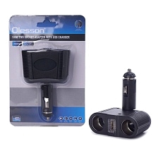 Автомобильный разветвитель OLESSON 1645, 100W, 12/24V 2 выхода, 1 USB вход, 5V-1000mA, цвет черный Автомобильный разветвитель OLESSON 1645, 100W, 12/24V 2 выхода, 1 USB вход, 5V-1000mA, цвет черный