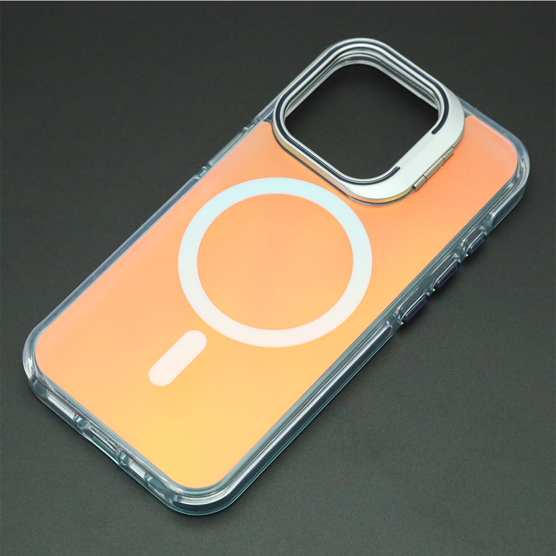 Чехол накладка Sky Armor Rainbow с поддержкой MagSafe для APPLE iPhone 15 Pro, подставка, матовый, цвет окантовки темно синий Чехол накладка Sky Armor Rainbow с поддержкой MagSafe для APPLE iPhone 15 Pro, подставка, матовый, цвет окантовки темно синий