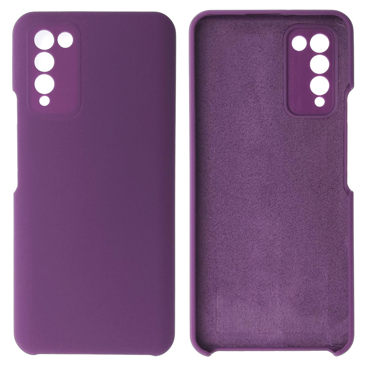 Чехол накладка Silicon Cover для HUAWEI Honor 10X Lite, силикон, бархат, цвет фиолетовый Чехол накладка Silicon Cover для HUAWEI Honor 10X Lite, силикон, бархат, цвет фиолетовый